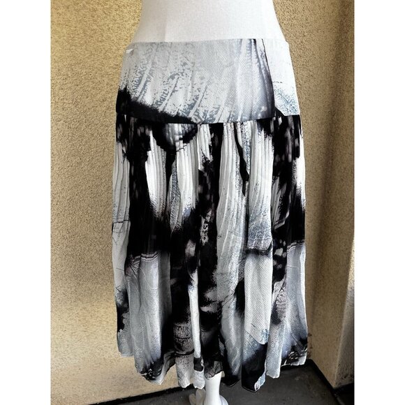 Katharine Kidd NWT $325 silk pleat skirt Size 10 high waist fairy Goth Whimsy - Picture 1 of 9